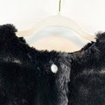 Talbots  Faux Fur Cropped Shrug Vest Black Medium Photo 11