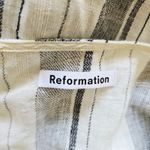 Reformation  Pineapple Dress Striped Linen Cream Black Women's Size XS Photo 7