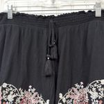 American Eagle Embroidered Black Women's Shorts Flowy Festival Boho Tassels Photo 1