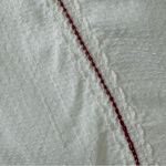 Max Studio  White V-Neck Tank Top with Red Embroidery Details, Size S Photo 3