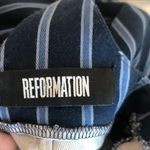 Reformation  Navy and White Striped Jumpsuit Photo 6