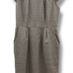 Calvin Klein Plaid Sheath Dress Women’s Size 12 Workwear Career Gray Photo 0