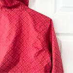 Columbia Red Houndstooth Print Zip Up Rain Resistant Jacket Hooded Small Women Photo 13