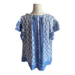 Daniel Rainn DANIEL RAIN-BLUE AND WHITE BOHO TOP-SIZE 2X Photo 5