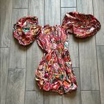 Colorful Patterned Mini Dress Red Size M Photo 3
