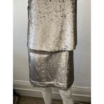 Banana Republic  Pewter silver shiny sparkling cocktail strappy Mini Dress size 4 Photo 4