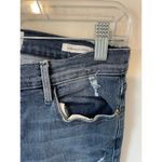 Frame Le Skinny de Jeanne Low Rise Skinny Distressed Denim Jeans Blue Size 28 Photo 4