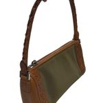 Michael Kors Leather Stitch Green Canvas Small Handbag Photo 2