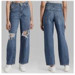 Wild Fable Blue Distressed Highest Rise Baggy Jeans Size 4 / 27R Photo 1