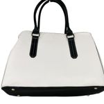 Adrienne Vittadini Madison Avenue Collection Satchel Lock White Black Photo 1
