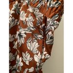 La Ligne Women's Plus Floral Print Satin Pants Size 4X Brown Photo 9