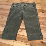 Bella Dahl  Women’s Green Corduroy Capri Pants Photo 0