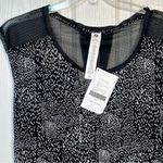 Fabletics  Vanessa Top Sz XS NWT Athletic Black White Mesh Photo 2