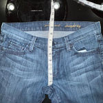 7 For All Mankind straight leg denim blue medium wash women’s jeans size 28 Photo 7