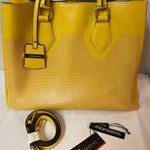 A. Bellucci Italian leather mustard yellow bag B93 Yellow Photo 2
