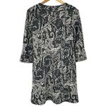 Diane Von Furstenberg DVF Gaby Gray Floral Jacquard Wool Knit Bell Sleeve V-Neck Dress Size 2 Photo 5