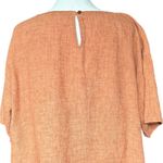 Eileen Fisher  Orange Short Sleeve 100%‎ Linen Top Sz M Photo 3