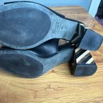 Eileen Fisher  Leather Slingback Sandals‎ Size 8 Open Toe Italian Black Slip On Photo 8