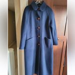 Vintage Mackintosh Women's Elegant Periwinkle Blue Wool Winter Coat | 14P Photo 10