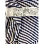 ZARA Striped Smocked Waist Button Down Long Sleeve Peplum Tunic Blouse EUC Sz M Photo 4