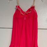 Victoria's Secret  LACE MESH NIGHT DRESS TEDDY SLIP LINGERIE PINK LARGE Photo 0