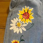 Floral Painted Denim Overalls 🌼 xl Blue Photo 5
