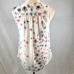 Dalia Collection Dalia beautiful white floral print chiffon top size small Photo 3