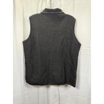 Tabi Vest Womens Large Black 100% Wool Zip Front Velvet Trim Embroidered Collar Photo 7