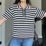 The Upside Voyage Crochet Sagra Shirt Size XXS NWT Blue Photo 0