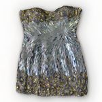 Sherri Hill  Fully Sequin Beaded Mini Strapless Dress Y2K  Cocktail Statement 12‎ Photo 3