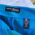 Valerie Stevens casual petite cotton/spandex  blend stripe pattern Capris sz 2P Photo 5