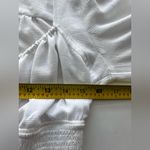 Free People  Solid babydoll Lolita Blouse Long Sleeve Top White ruched smock S Photo 9