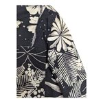 Chico's Vtg 1990s  Black Ivory Illustrated Floral Button Up Cotton Jacket 1 M Photo 2