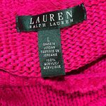 Ralph Lauren Lauren  Sweater Pink Roll Hem Cropped Size L Large Photo 5