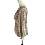 Angie Love Sleeve Top beige Gray Orange Pink Large Photo 3