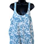 Colsie Baby Blue White Tie Dye Fleece Jumpsuit Size M Photo 2