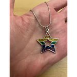New Women’s Silver with Rainbow 🌈 Star Pendant Necklace Photo 4