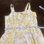 Monteau  Yellow Floral Midi Dress Sz S Babydoll Easter Springs Milkmaid Photo 6