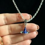 Disney 925 Silver  Fantasia Mickey Hat Necklace Photo 0