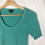 Akris Seafoam Green Scoop Neck Cashmere Silk Short Sleeve Top 6 Photo 2