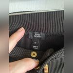 River Island  High Waist Gold Zipper & Button Textured Pull On Trousers Size 14 Photo 3