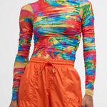 NWT SER.O.YA Janey Multicolor Top Size XS Abstract Palm SER. O. YA Pink Photo 0