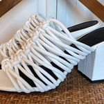 Rebecca Minkoff white knotted strapāblock heel sandals 6 Photo 2
