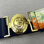 Lauren Ralph Lauren Floral Belt Womens Multi Tropical Goldtone Buckle Magnetic Blue Photo 3