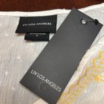 Anthropologie Liv Los Angeles Ivory Embroidered Empire Waist Shirt Size L Yellow Size L Photo 7