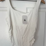 Elodie  White Ribbed Tank Top size XL NWT Photo 0