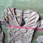 Maniere De Voir NEW Manière De Voir pink ruched long sleeve bodysuit 6 Photo 7