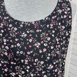 Kathie Lee Collection Vintage 90s Y2K Kathie Lee Floral Sleeveless Shift Maxi Dress Black Pink Medium Photo 6