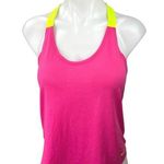 Nike  Pink Yellow Sleeveless Racerback Scoop Neck Yoga Athletic Tank Top Size S Photo 0