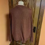 American Eagle  Rust Henley Sweater | Lightweight Knit Long Sleeve Photo 10